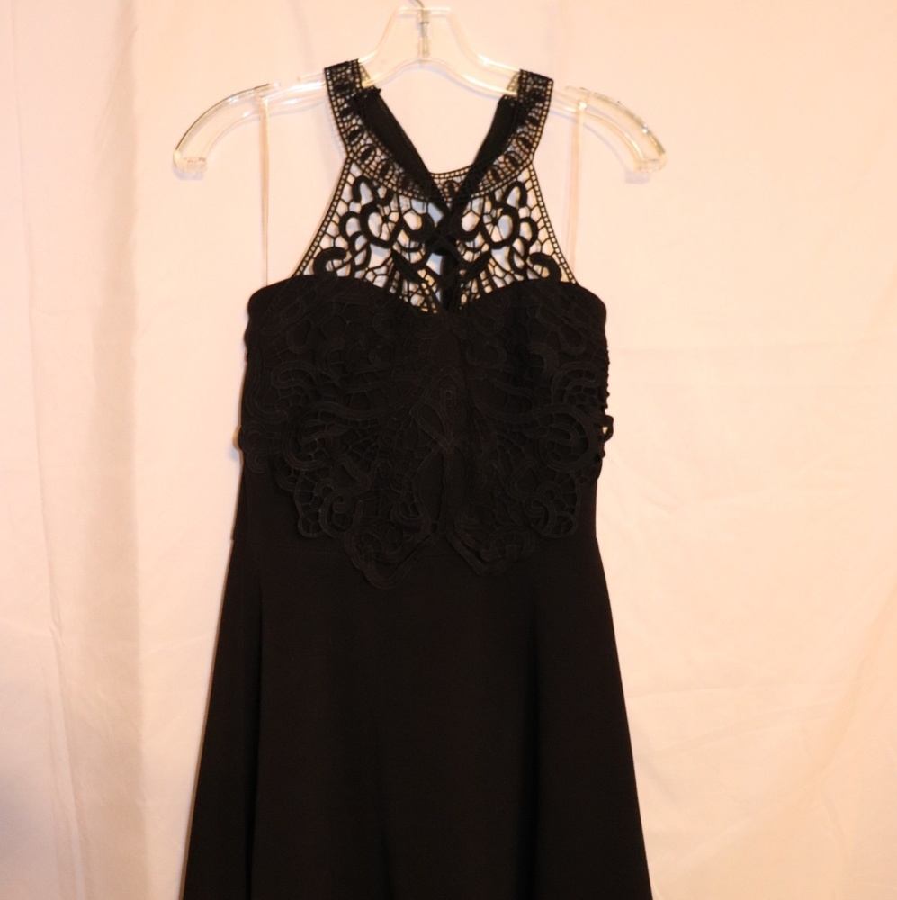 Black halter dress